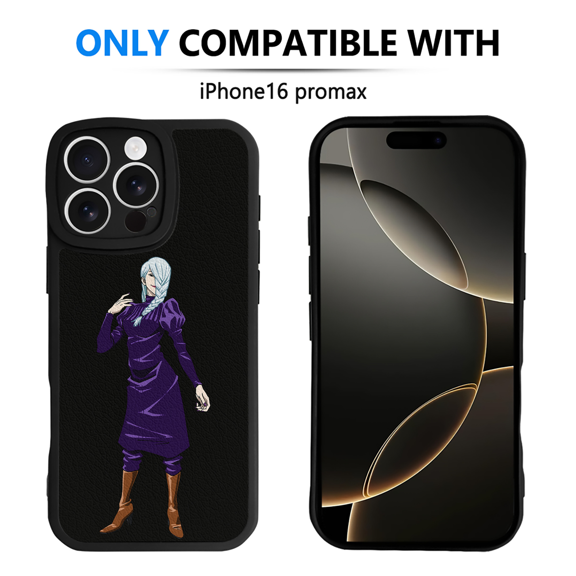 （画像用） 呪術廻戦 Jujutsu Kaisen 【iPhone 16シリーズ対応】シリコンスマホケース（レザー調） 材質：シリコン